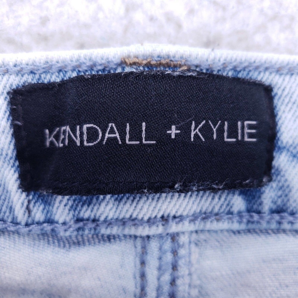 Kendall Kylie Jean Women SZ 9 Blue Denim Straight Stretch High Rise VTG Slim 90s - Picture 9 of 10